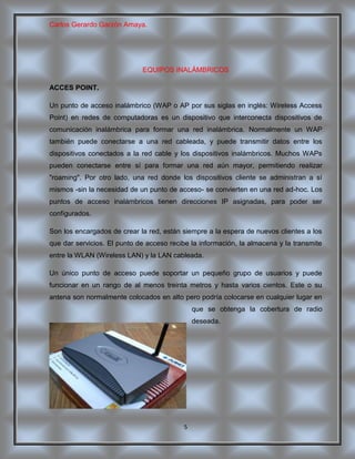 Equipos inalámbricos carlos amaya