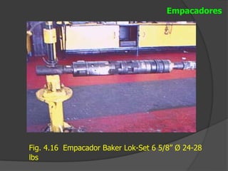 Empacadores




Fig. 4.16 Empacador Baker Lok-Set 6 5/8” Ø 24-28
lbs
 