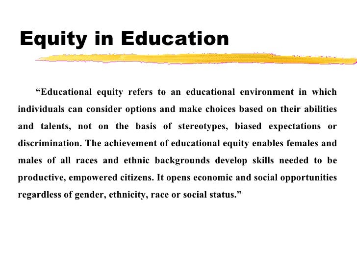 Equity In Education