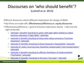 Equity and REDD+: Perspectives from CIFOR’s global comparative study