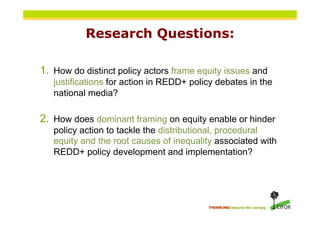THINKING beyond the canopy
Research Questions:
1.  How do distinct policy actors frame equity issues and
justifications fo...