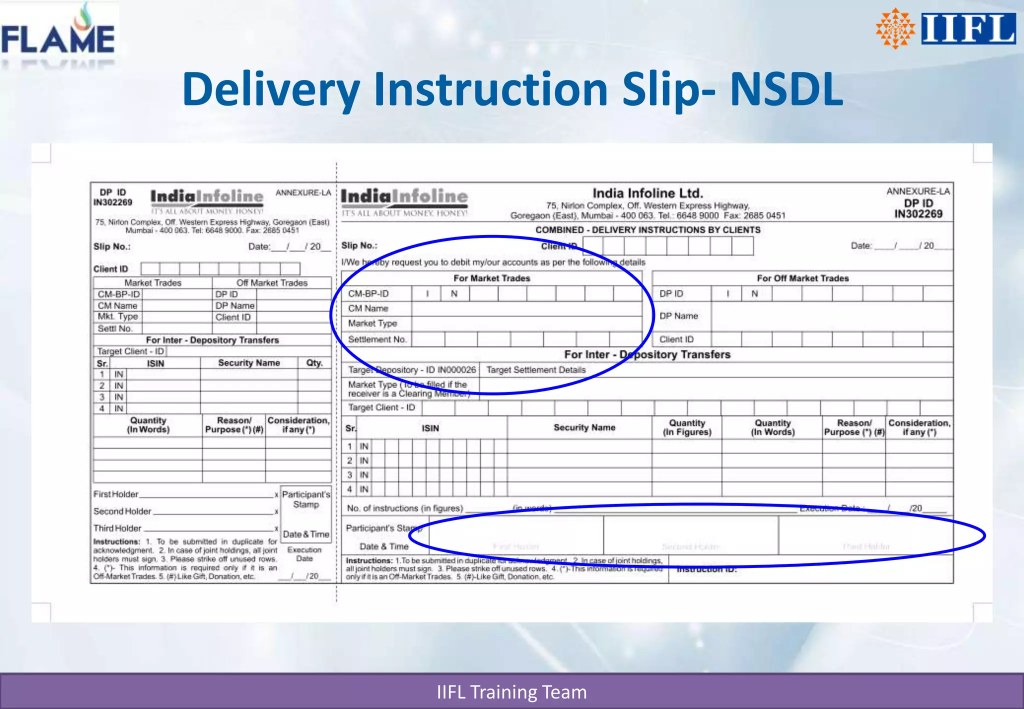Delivery Instruction Slip- NSDL