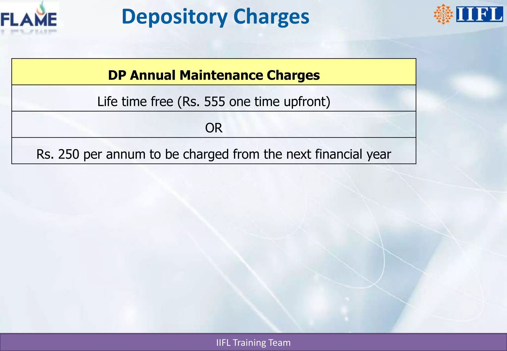 Depository Charges