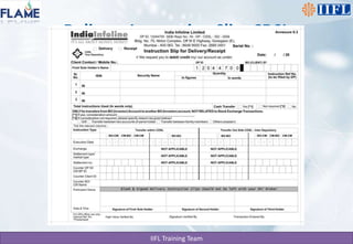 Delivery Instruction Slip- CDSL