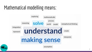 Mathematical modelling means:
2
 