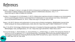 References
Alcock, L., Attridge, N., Kenny, S., & Inglis, M. (2014). Achievement and Behaviour in Undergraduate Mathematic...