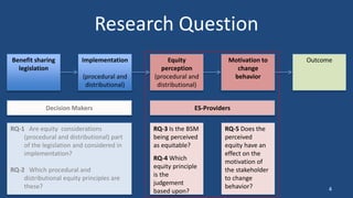 Importance of local equity perceptions in PES
