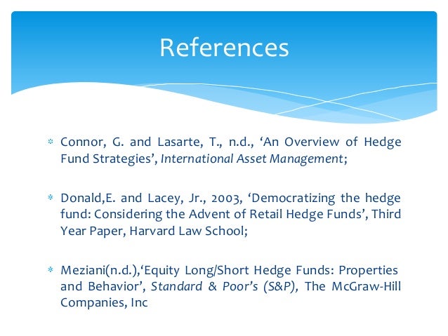 Hedge fund equity trading strategies