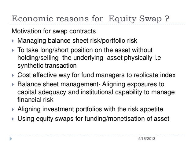 Contract for difference equity swap