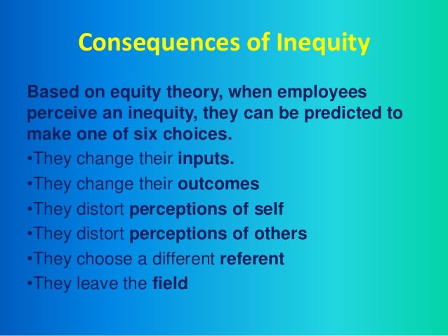 Equity theory of Motivation 