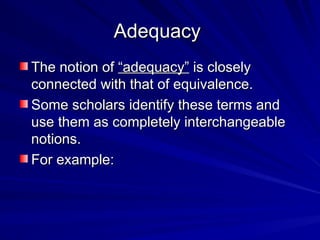 Equivalence in translation for uzbek students.ppt