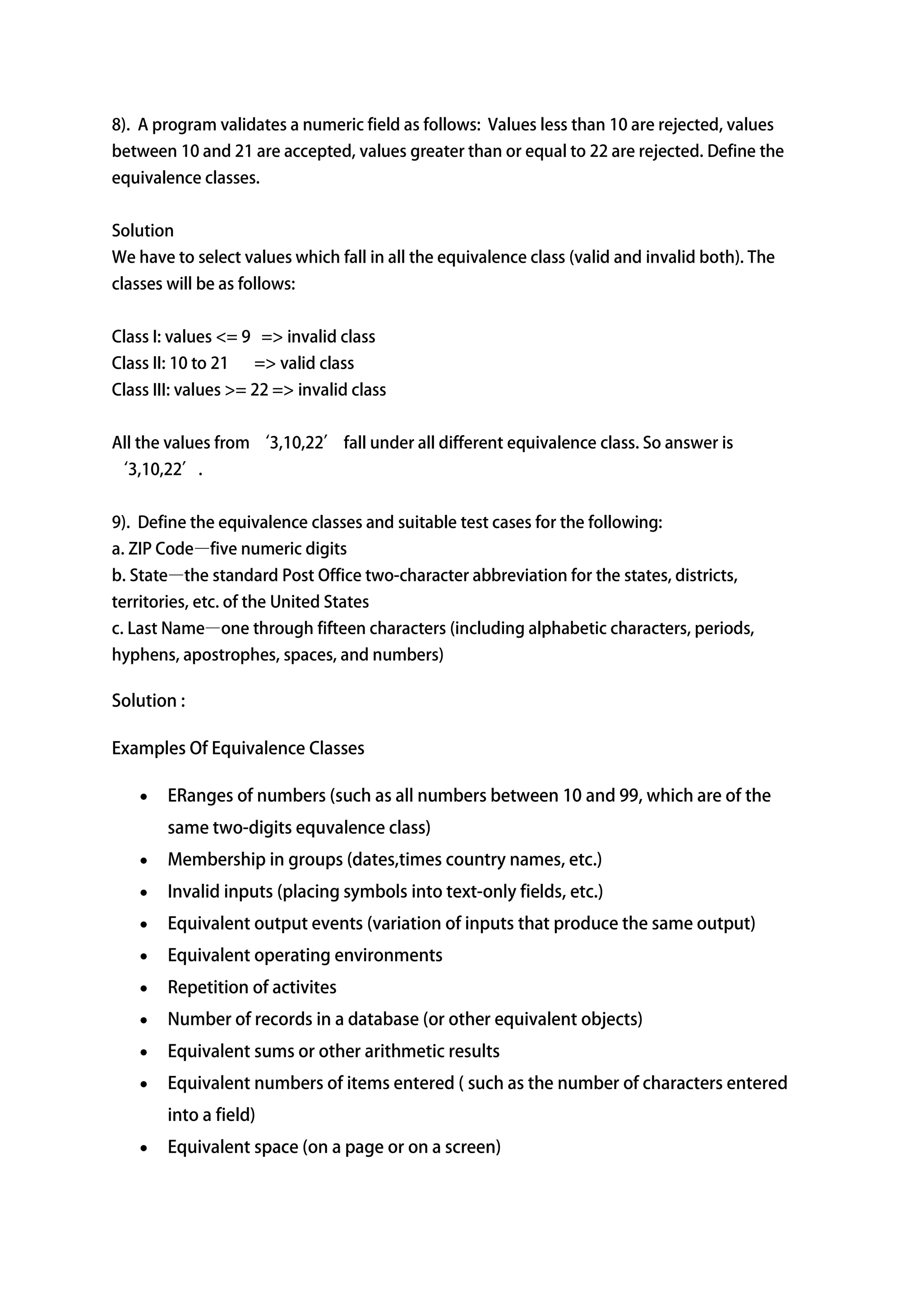 Equivalence partitioning | PDF | Databases | Computer Software and ...