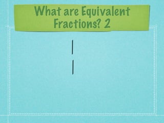 What are Equivalent
  Fractions? 2
 