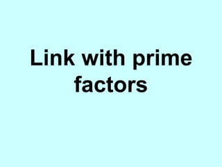 Link with prime factors 