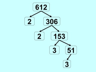 612 2 306 3 153 51 2 3 