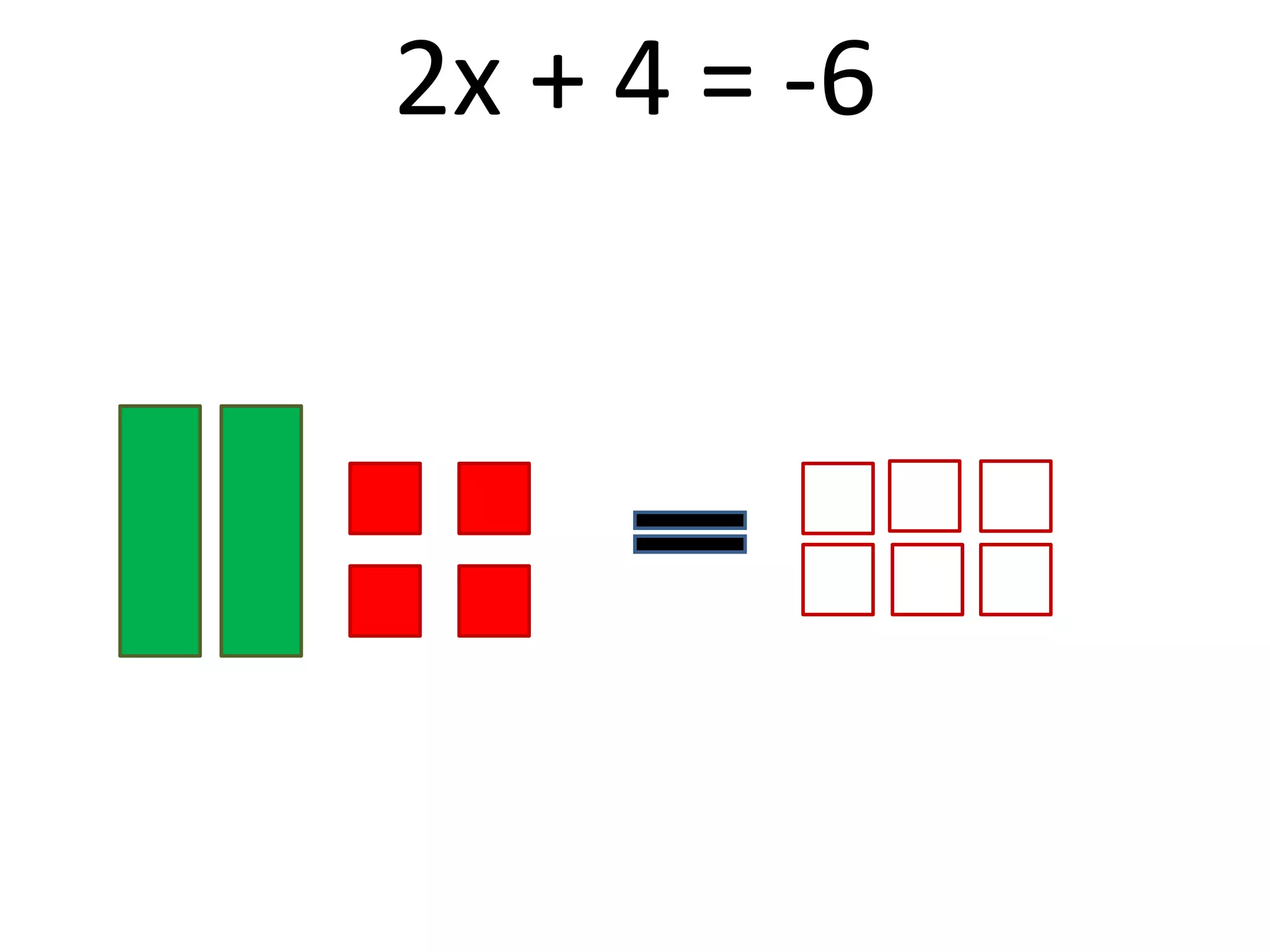 2x + 4 = -6