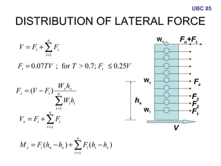Equivalent lateral force design | PPT