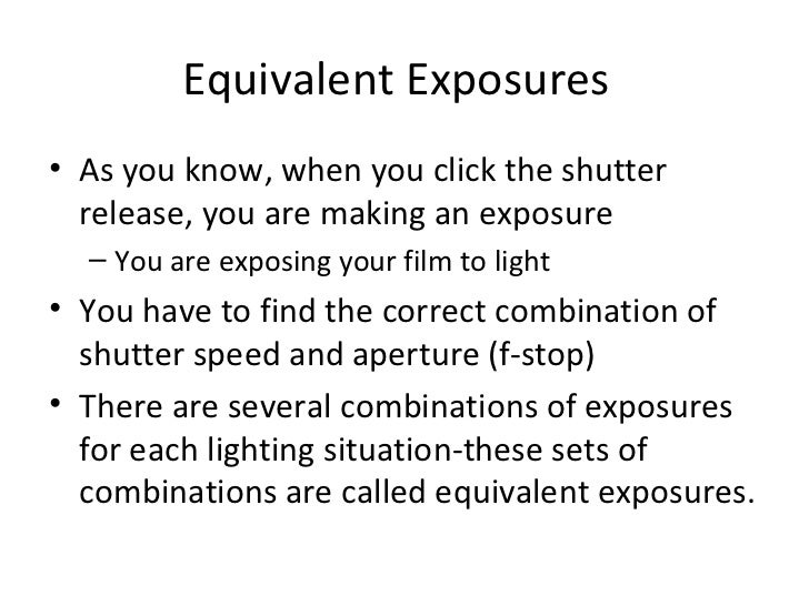 filmEquivalent Exposures