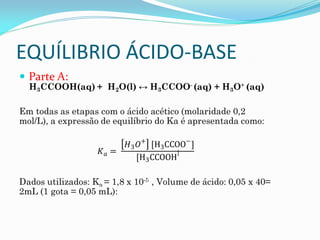 EQUÍLIBRIO ÁCIDO-BASE
 Parte A:
 