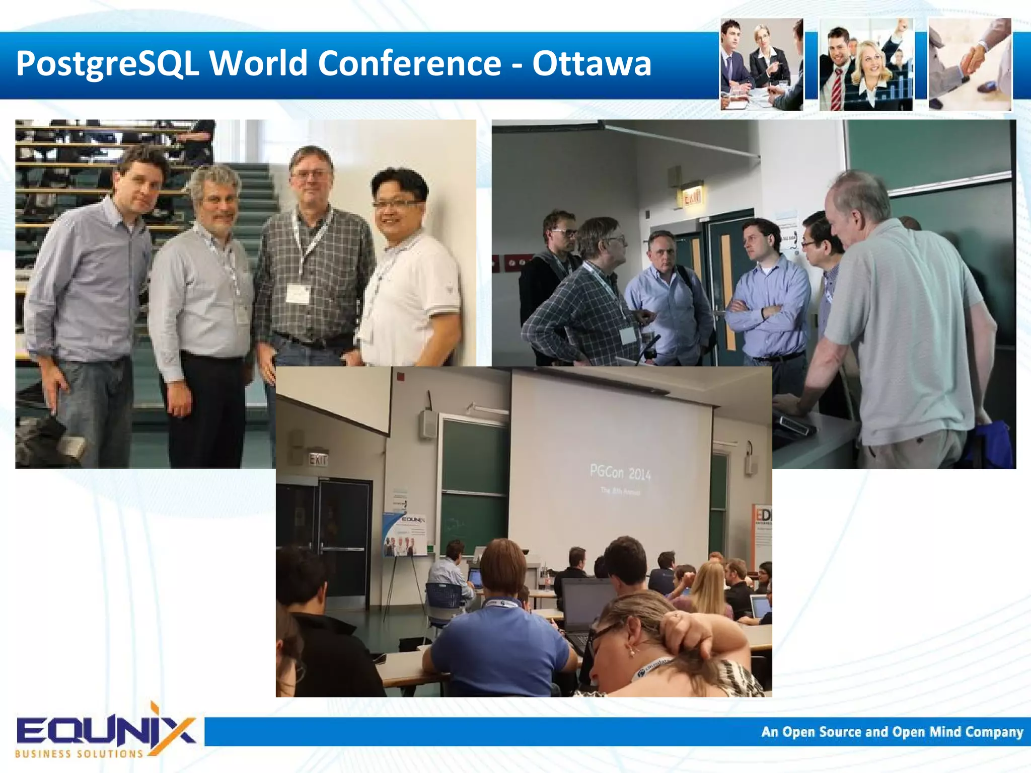 PostgreSQL World Conference - Ottawa 