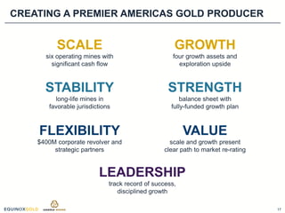 Equinox Gold & Leagold Combine to Create Premier Americas Gold Producer