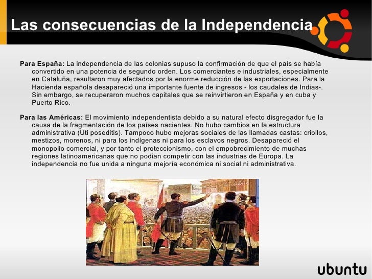Independencia de las colonias americanas