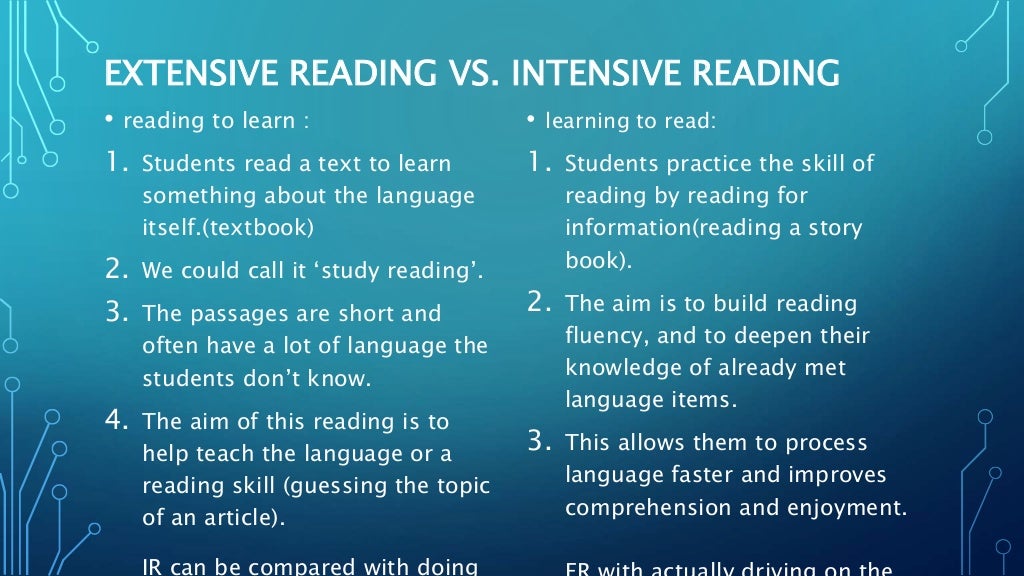A guide to Extensive Reading