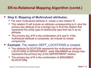 ER- and EERR-to-Relational Mapping In Database Management System | PPT
