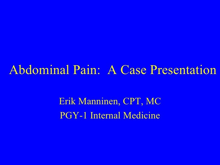 Epigastric pain case study image