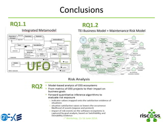 Applying Business Strategy Models in Organizations.
i* Workshop, 15-16 June 2014.
Conclusions
34
RQ2
RQ1.1 RQ1.2
 