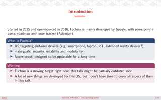 Embedded Recipes 2019 - Overview of Fuchsia, a new operating system | PDF