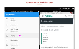 Screenshot of Fuchsia: apps
 