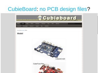 CubieBoard: no PCB design files?
 