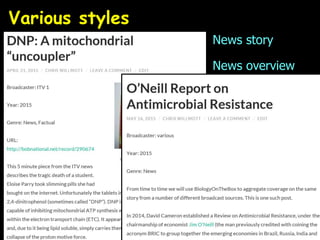 Various styles
News story
News overview
 