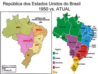 República dos Estados Unidos do Brasil    1950 vs. ATUAL 