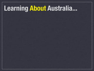 Learning About Australia...

 