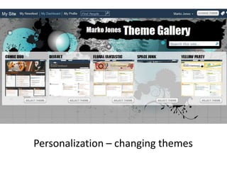 Personalization – changing themes
 