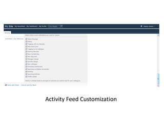 Activity Feed Customization
 