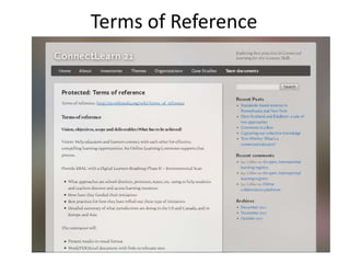 Terms of Reference
 