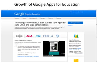 Growth of Google Apps for Education
 