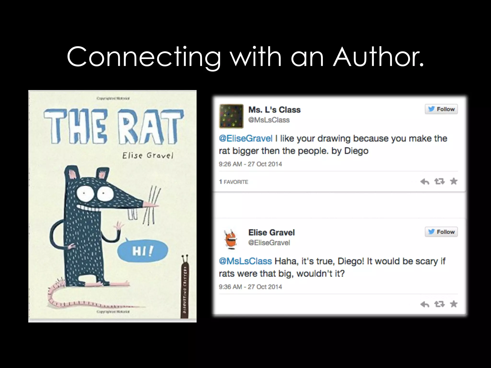 Connecting with an Author. 
 