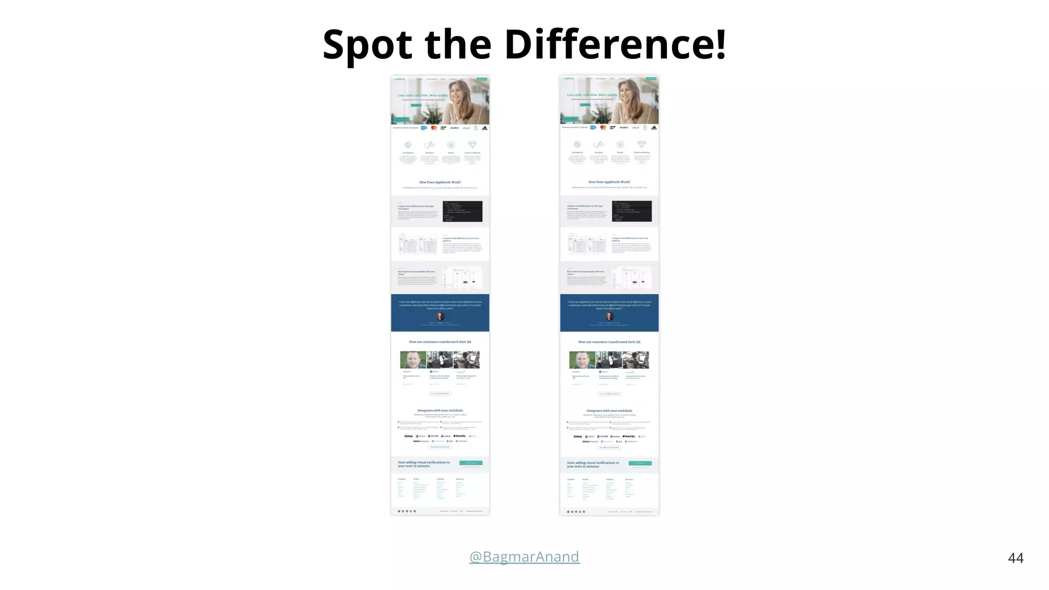 44
@BagmarAnand
Spot the Difference!
 