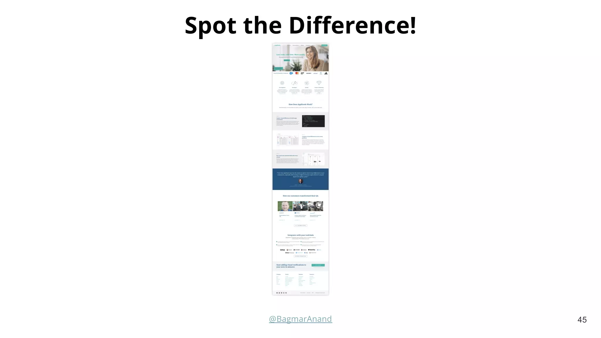 45
@BagmarAnand
Spot the Difference!
 