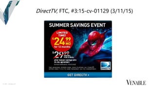 © 2015 Venable LLP
DirectTV, FTC, #3:15-cv-01129 (3/11/15)
 
