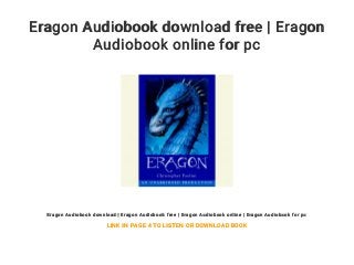 eragon free audiobook download