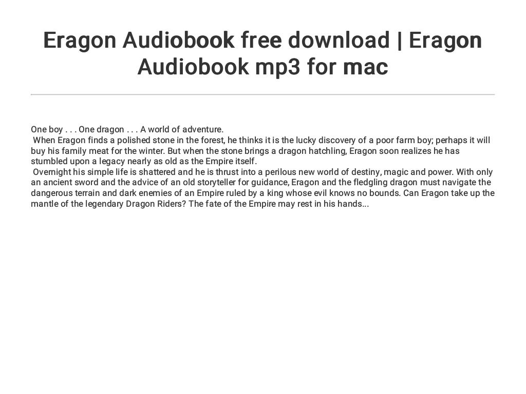 eragon audiobook free download mp3