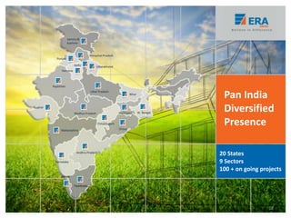 Jammu &
Kashmir
Himachal Pradesh
Punjab
Uttarakhand
Uttar Pradesh
Delhi
Haryana
Rajasthan
Bihar
W. Bengal
Chhattisgarh
JharkhandMadhya Pradesh
Gujarat
Maharashtra Orissa
Andhra Pradesh
Karnataka
Tamilnadu
Kerala
20 States
9 Sectors
100 + on going projects
Pan India
Diversified
Presence
12
 