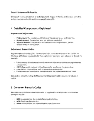 Remark Code Vs Reason Code Comprehensive Guide to Electronic Remittance Advice (ERA) in Medical ...