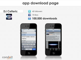 app download page

DJ Celteric       40 followers

                  70 likes

                  100,000 downloads
 