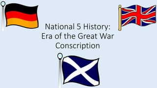 National 5 History:
Era of the Great War
Conscription
 